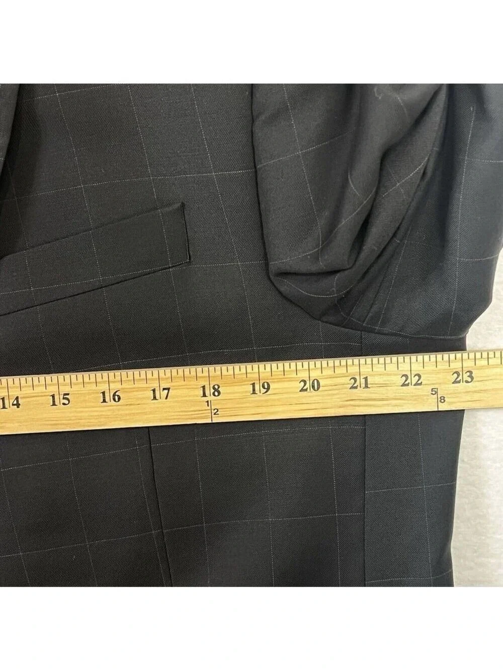 Ralph Lauren Mens Suit Jacket Sport Blazer Black Wool 44L Dillards Exclusive